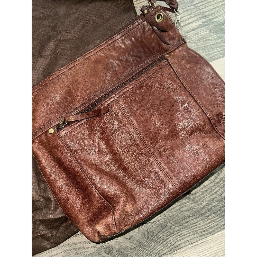 Fossil‎ vintage Leather Shoulder Bag brown with dust bag - Picture 6 of 16